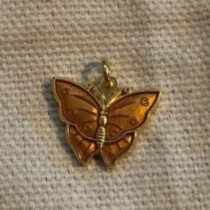 .5 " Yellowish Orange Butterfly charm